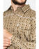 Image #4 - Cowboy Hardware Men's Double Diamond Print Long Sleeve Western Shirt , Tan, hi-res