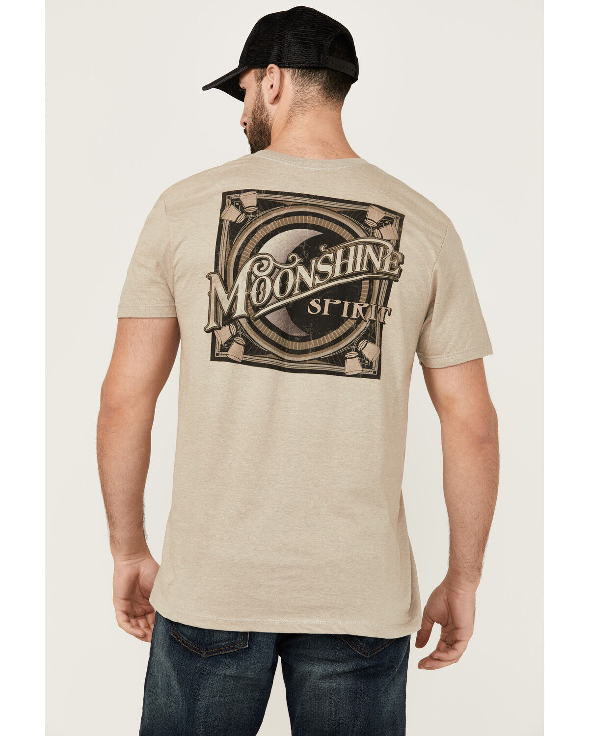 Image #4 - Moonshine Spirit Men's Shots Logo Short Sleeve Graphic T-Shirt, Tan, hi-res