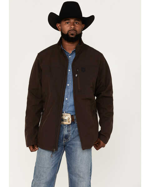 RANK 45 Men's Myrtis Softshell Jacket - Big & Tall, Brown, hi-res