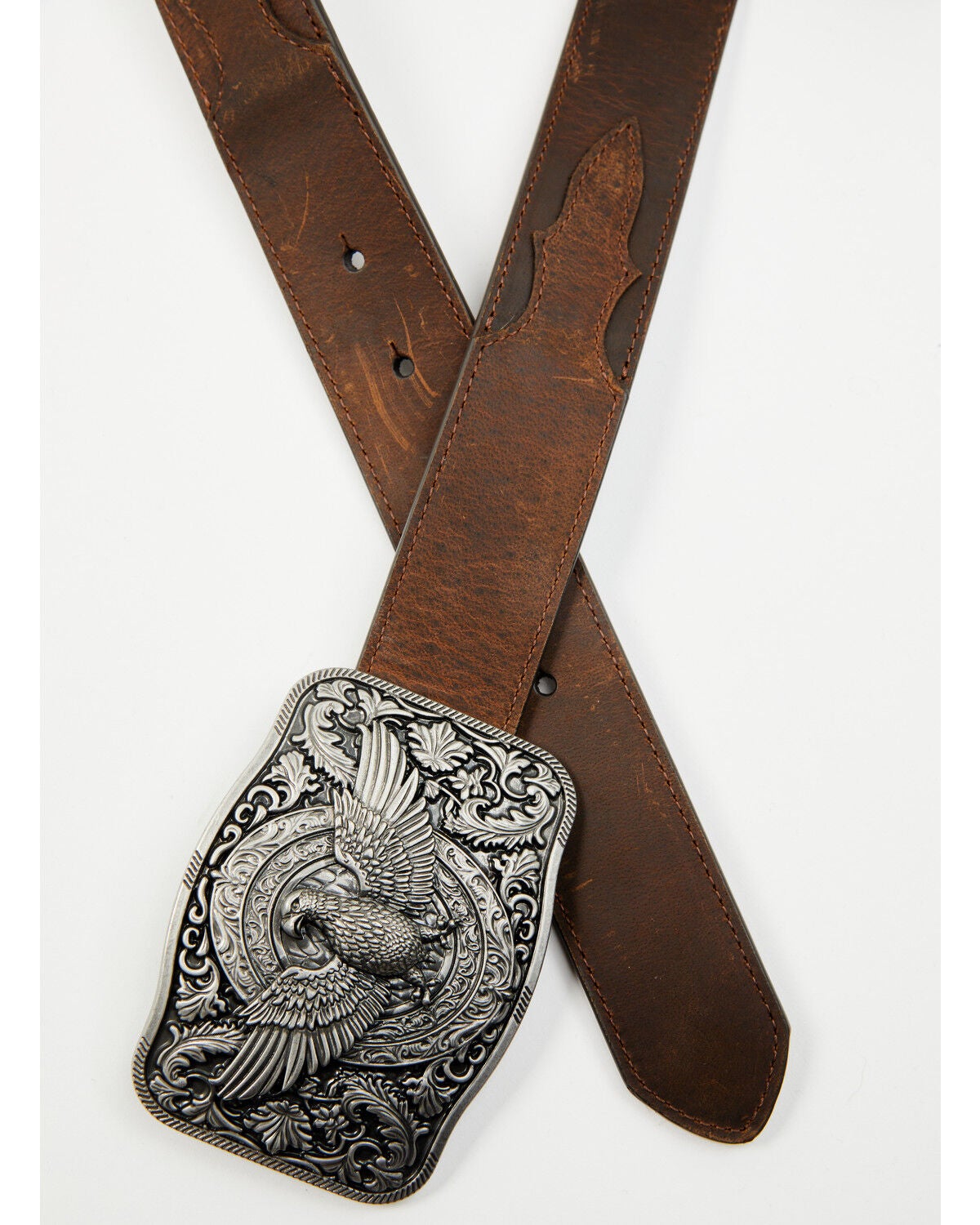 Cody James Men's Lawson Eagle Buckle Belt, Brown, hi-res