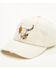 Image #1 - Shyanne Women's Floral Longhorn Ball Cap, Ivory, hi-res