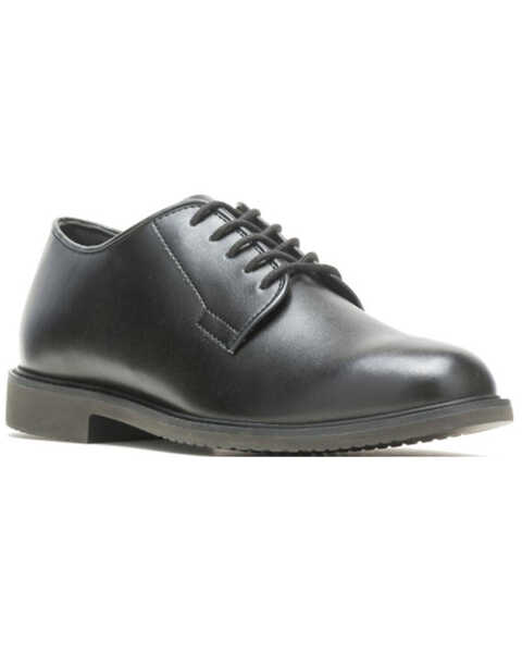 Bates Men's Sentry High Shine Lace-Up Work Oxford Shoes - Round Toe, Black, hi-res