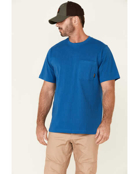 Hawx Men's Forge Short Sleeve Work Pocket T-Shirt - Big & Tall, Blue, hi-res