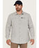 Wrangler ATG Men's All-Terrain Hike-To-Fish Long Sleeve Button-Down Western Shirt , Grey, hi-res