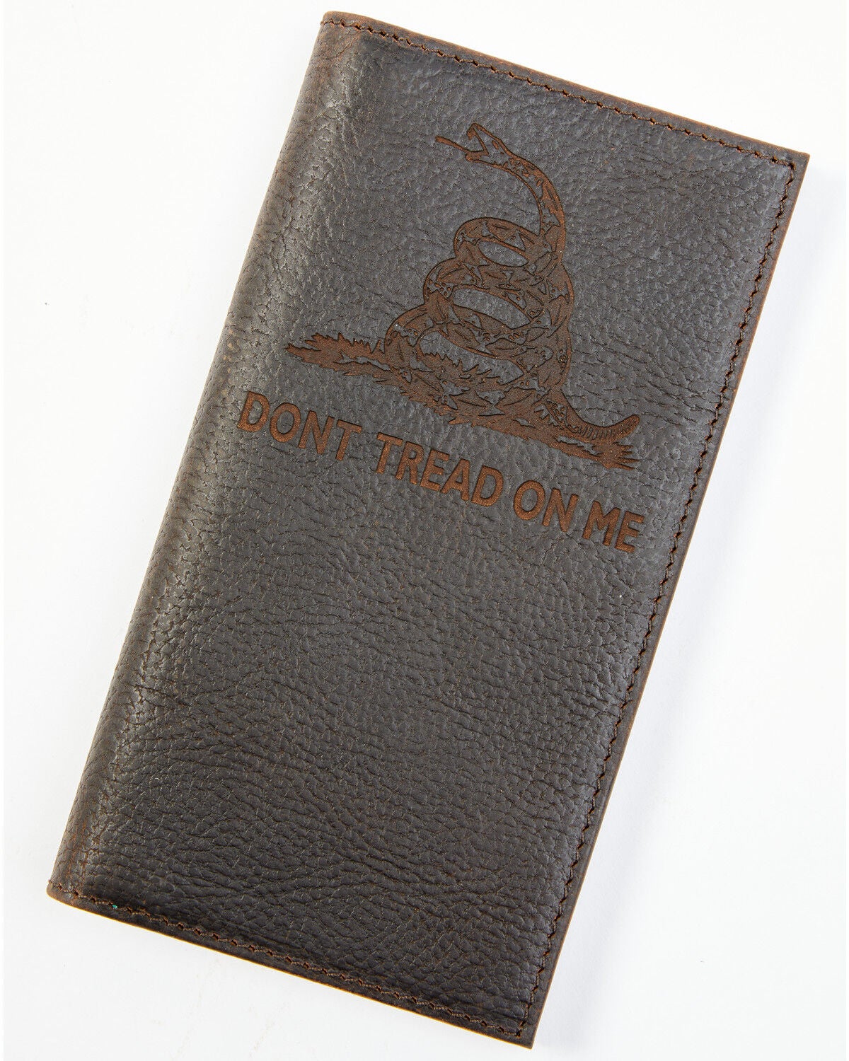 Cody James Men's Brown Don't Tread on Me Rodeo Leather Wallet, Dark Brown, hi-res