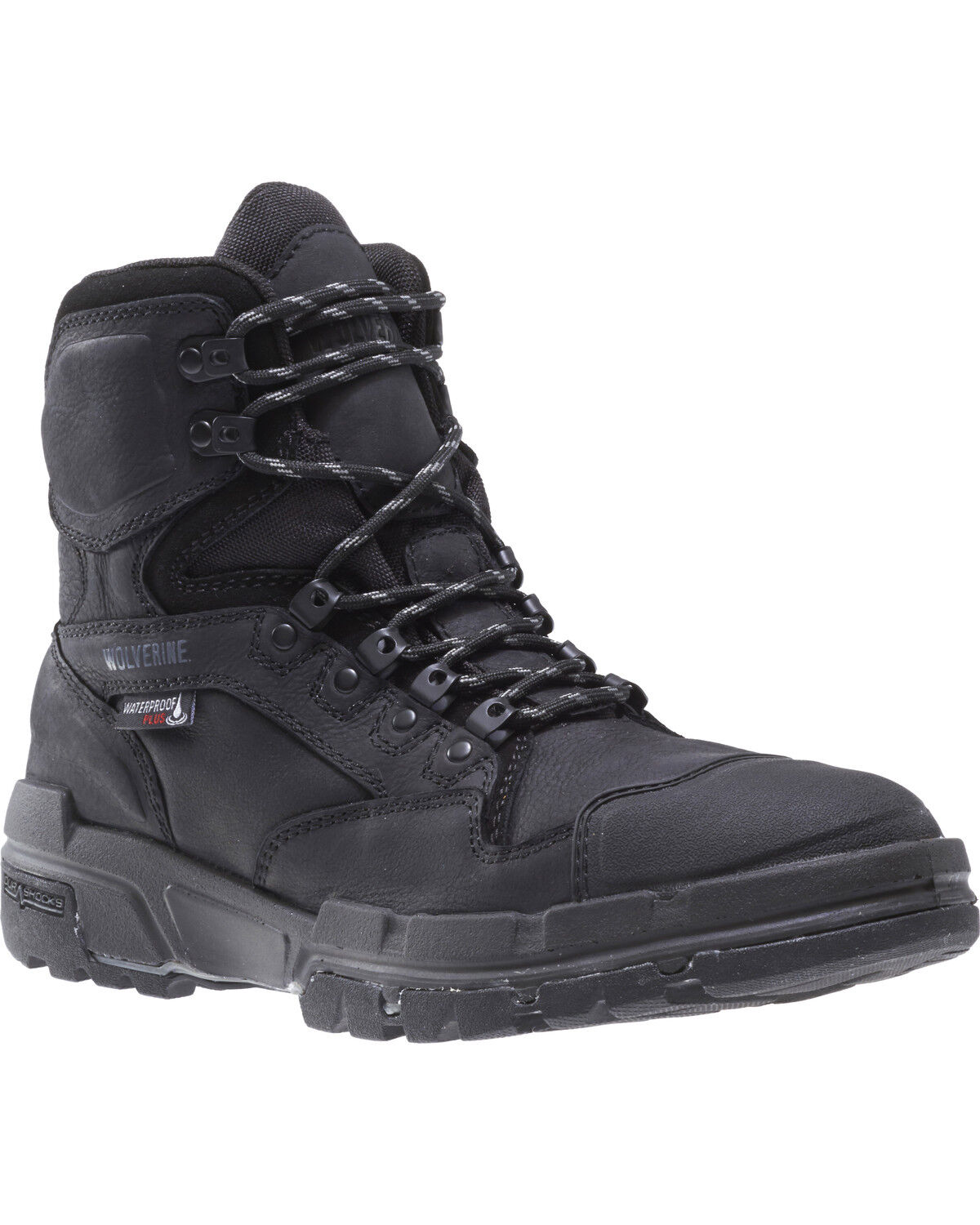 Image #1 - Wolverine Men's Black Legend Durashocks CarbonMax 6" Work Boots - Safety Toe, Black, hi-res