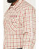 Image #3 - Wrangler Men's PBR Plaid Print Long Sleeve Snap Western Shirt, Tan, hi-res