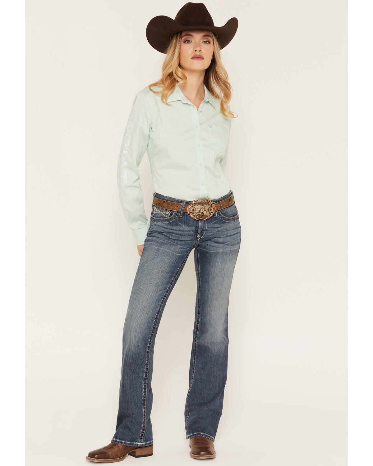 Ariat Women's Rainstorm Riding Jeans, Denim, hi-res