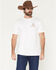 Image #2 - Seager Men's Lucky Buck Short Sleeve Graphic T-Shirt, White, hi-res