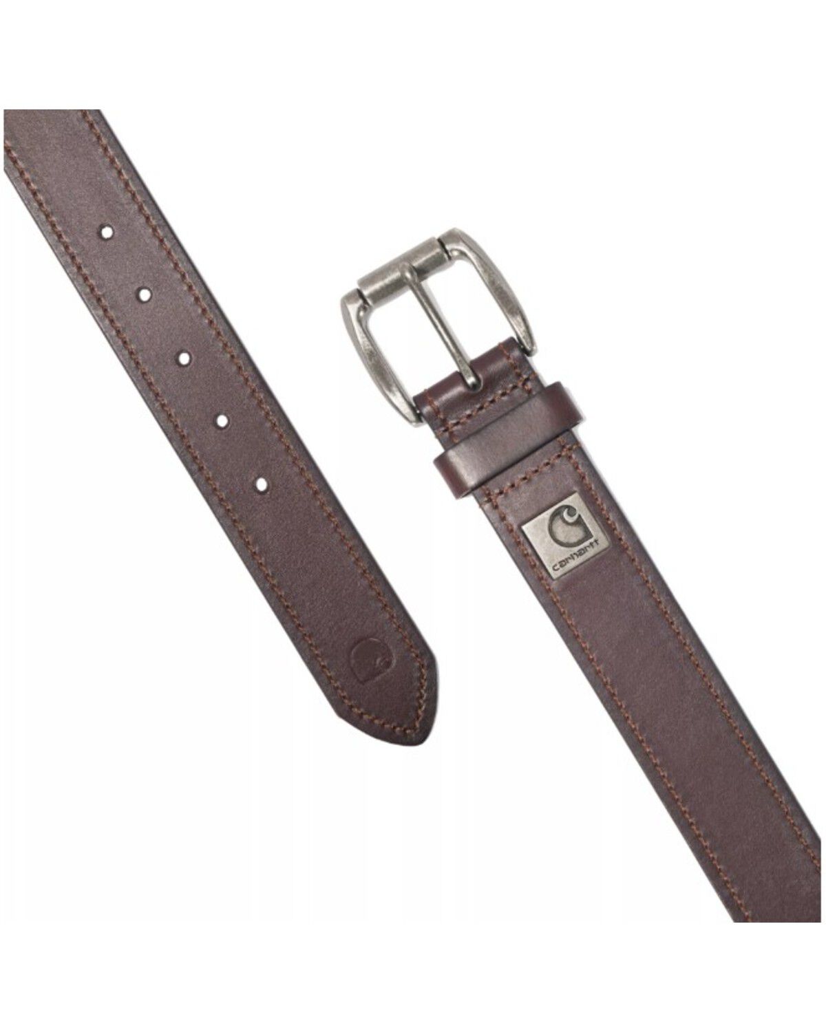 Image #2 - Carhartt Men's Bridle Roller Buckle Work Belt, Brown, hi-res