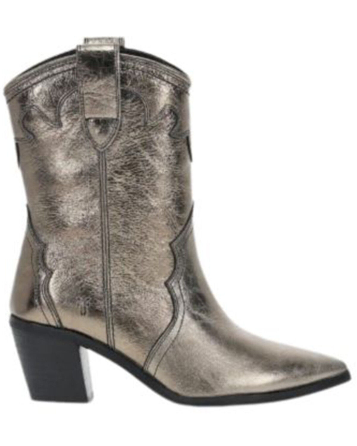 Image #2 - Frye Women's Sara Western Short Boots - Round Toe, Bronze, hi-res