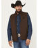 Image #1 - RANK 45® Men's Hazer Softshell Vest, Dark Brown, hi-res