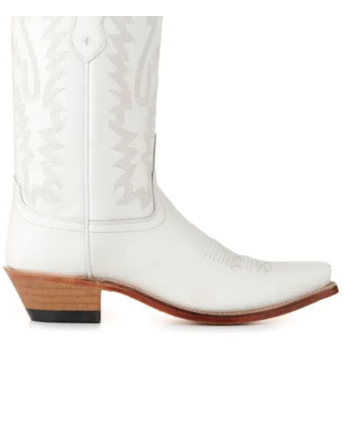Image #2 - Old West Women's Western Boots - Snip Toe, White, hi-res
