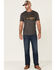 Moonshine Spirit Men's Charcoal Guitar Case Graphic Short Sleeve T-Shirt , Charcoal, hi-res