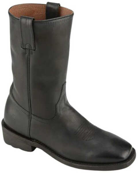 Frye Men's Nash Roper Western Boots - Broad Square Toe , Black, hi-res