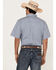 Image #4 - RANK 45® Men's Herd Small Geo Print Short Sleeve Button-Down Western Shirt, Blue, hi-res