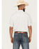 Image #4 - Gibson Trading Co Men's Pool Shark Geo Print Short Sleeve Button-Down Stretch Western Shirt, White, hi-res