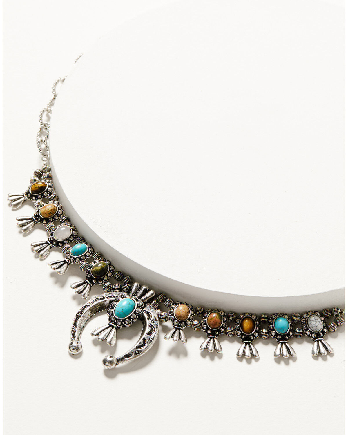 Image #1 - Shyanne Women's Bisbee Falls Silver Squash Blossom Necklace, Silver, hi-res