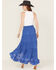 Image #3 - Wild Moss Women's Embroidered High-Low Skirt, Bright Blue, hi-res