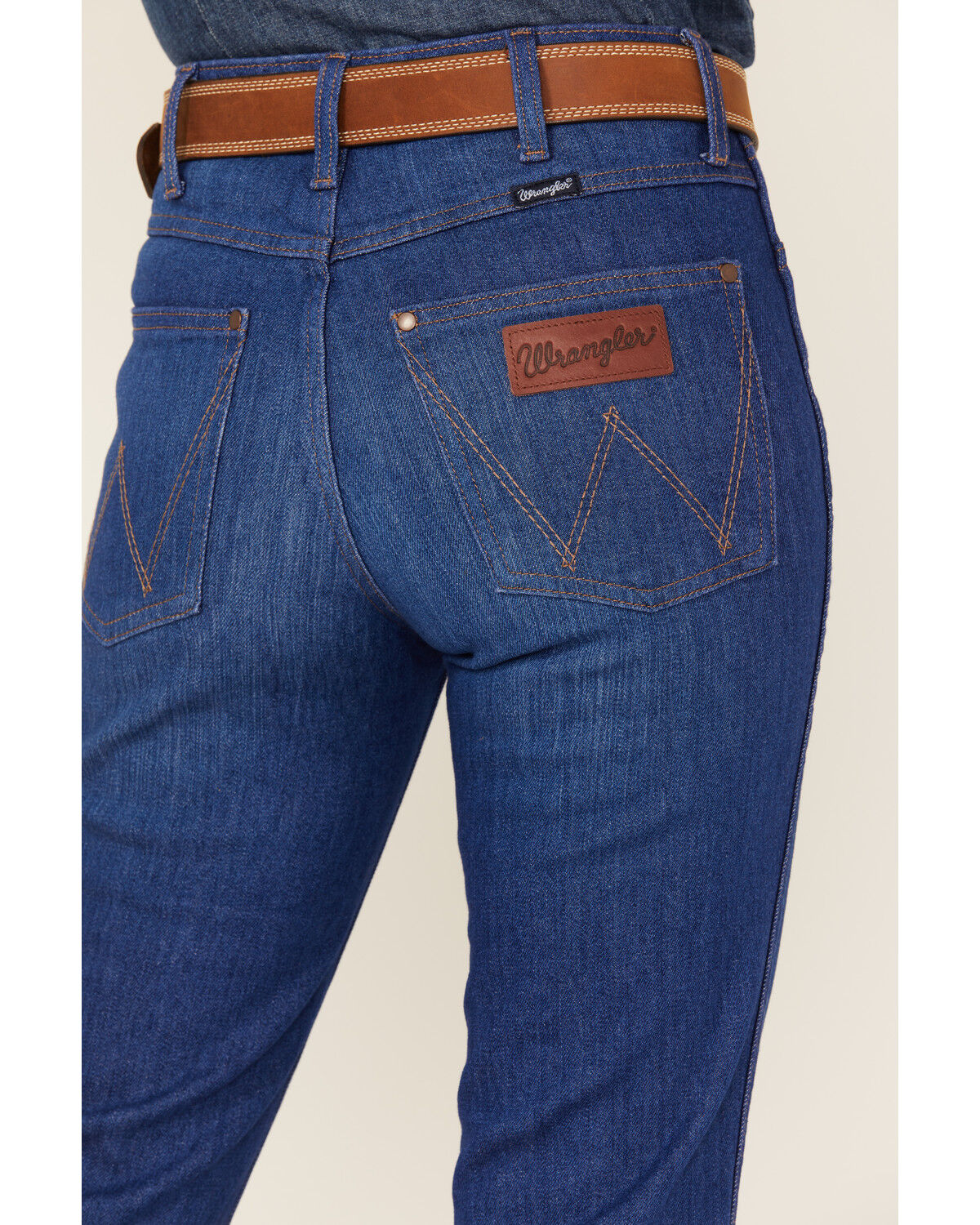 Image #4 - Wrangler Retro Women's Frances Medium Wash High Rise Trouser Stretch Denim Jeans, Medium Wash, hi-res
