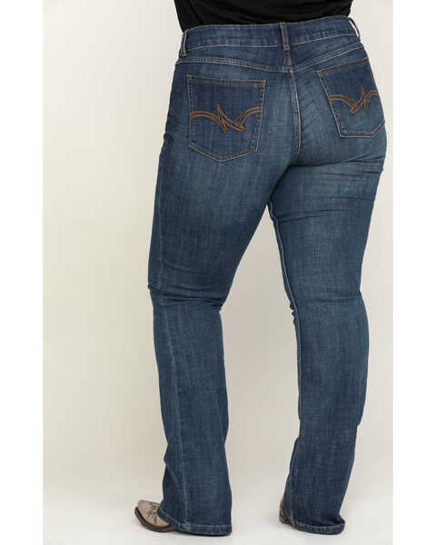 Wrangler Women's Mid-Rise Bootcut Jeans - Plus, Blue, hi-res