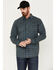 Image #1 - Cody James Men's FR Check Plaid Print Long Sleeve Pearl Snap Work Shirt, Teal, hi-res