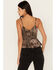Image #4 - Shyanne Women's Southwestern Print Lace Cami Top, Taupe, hi-res