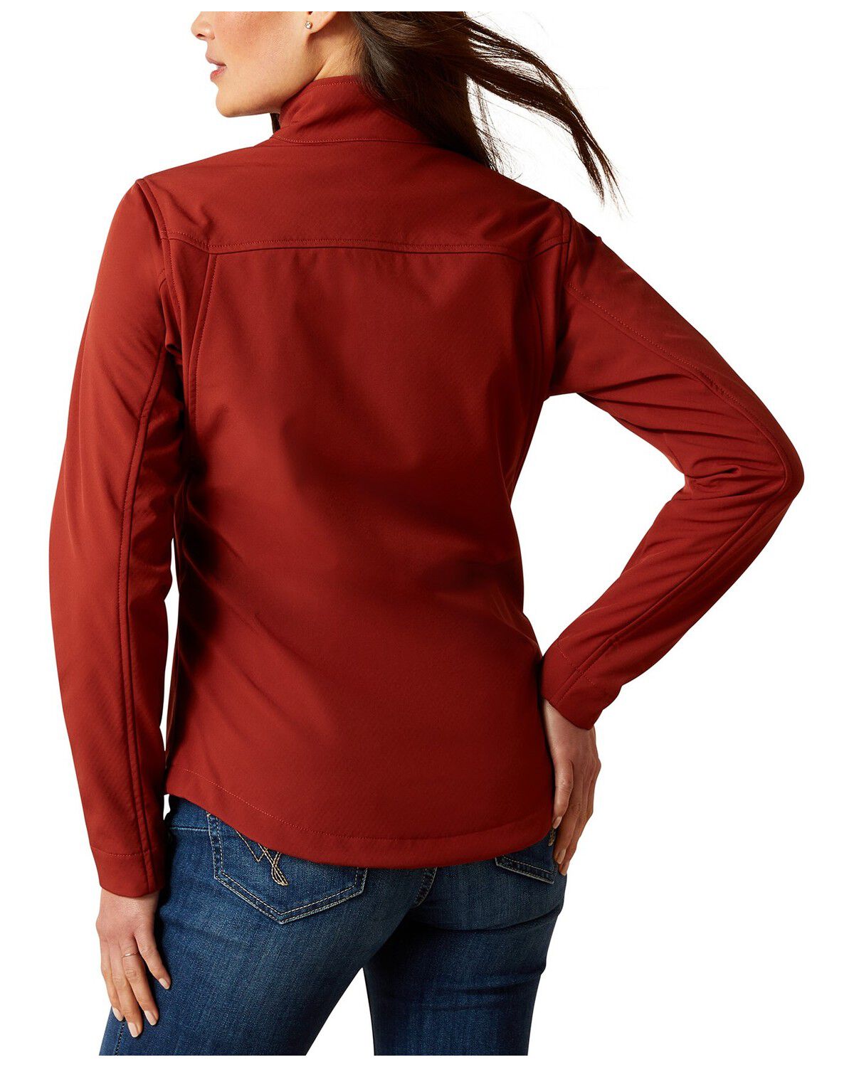 Image #3 - Ariat Women's New Team Softshell Jacket, Red, hi-res