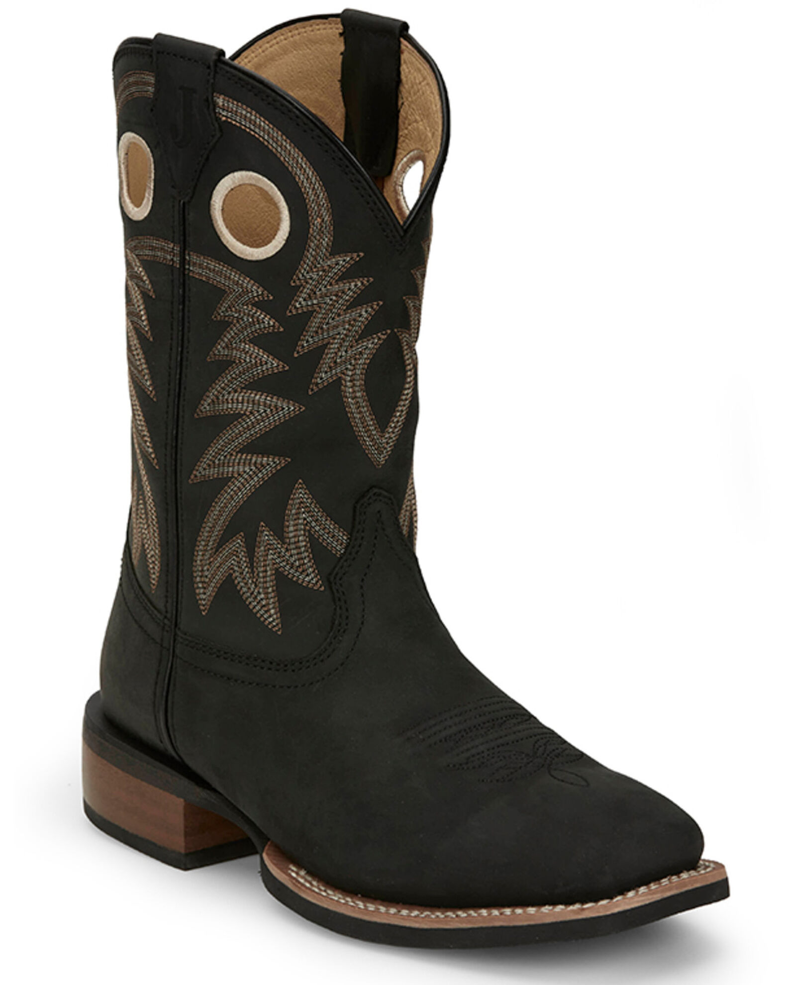 Justin men's silver collection square toe western boots cheap