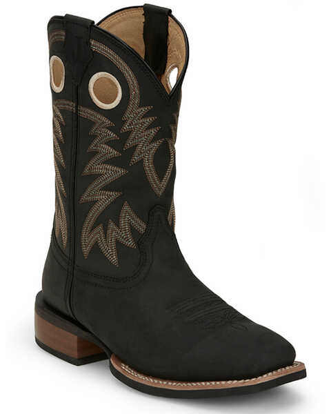 Image #1 - Justin Men's Shane Frontier Performance Western Boots - Broad Square Toe , Black, hi-res