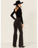 Image #4 - Free People Women's Florence Flare Jeans, Black, hi-res