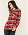 Image #1 - Idyllwind Women's Plaid Print Long Sleeve Snap Western Shirt, Wine, hi-res
