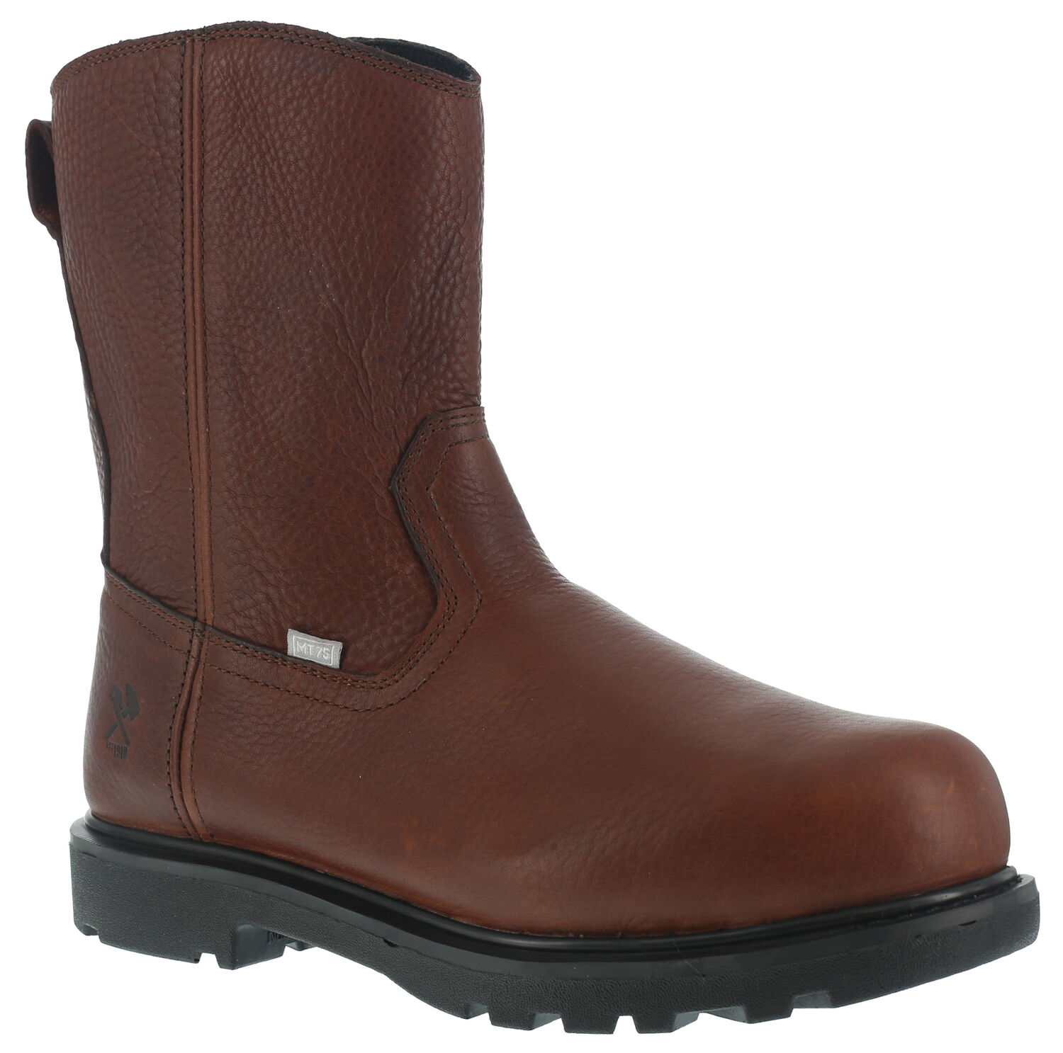 Image #1 - Iron Age Men's Hauler Wellington Side-Zipper Work Boots - Composite Toe, Brown, hi-res
