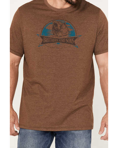 Image #3 - Brothers and Sons Men's Bear Logo Graphic T-Shirt , Brown, hi-res