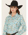 Image #1 - Ariat Women's VentTEK Floral Paisley Print Long Sleeve Button-Down Stretch Western Shirt, Turquoise, hi-res