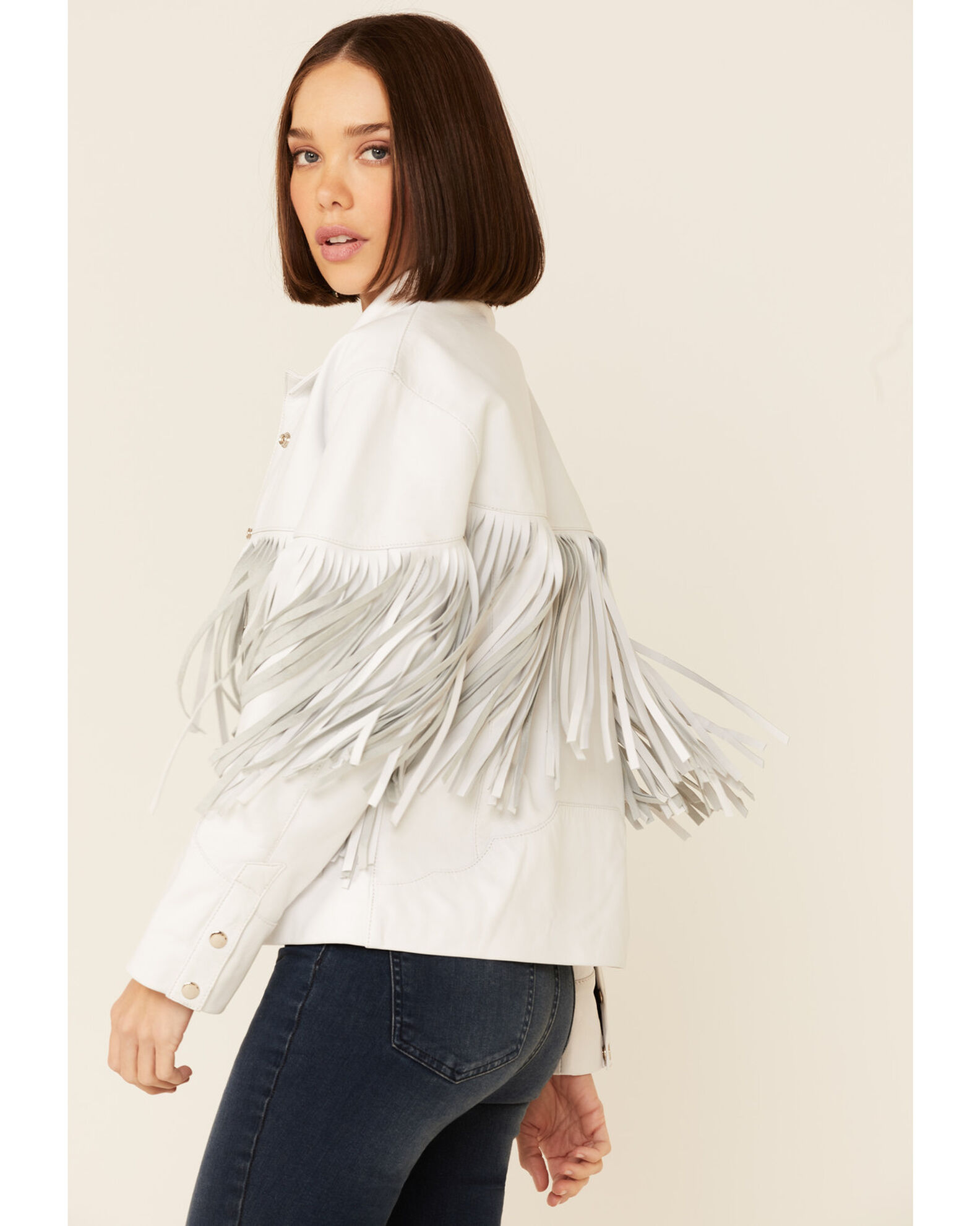 Bershka hot sale fringe jacket