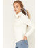 Image #2 - Idyllwind Women's Randy Embroidered Faux Suede Long Sleeve Snap Western Shirt, White, hi-res