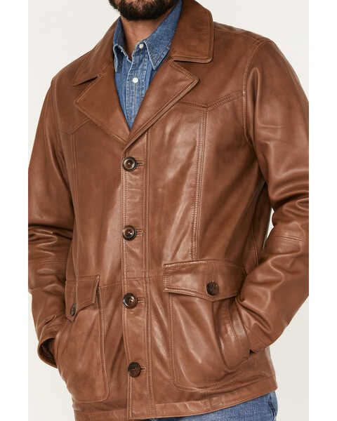 Image #3 - Cody James Men's Dale Leather Field Jacket, Brown, hi-res