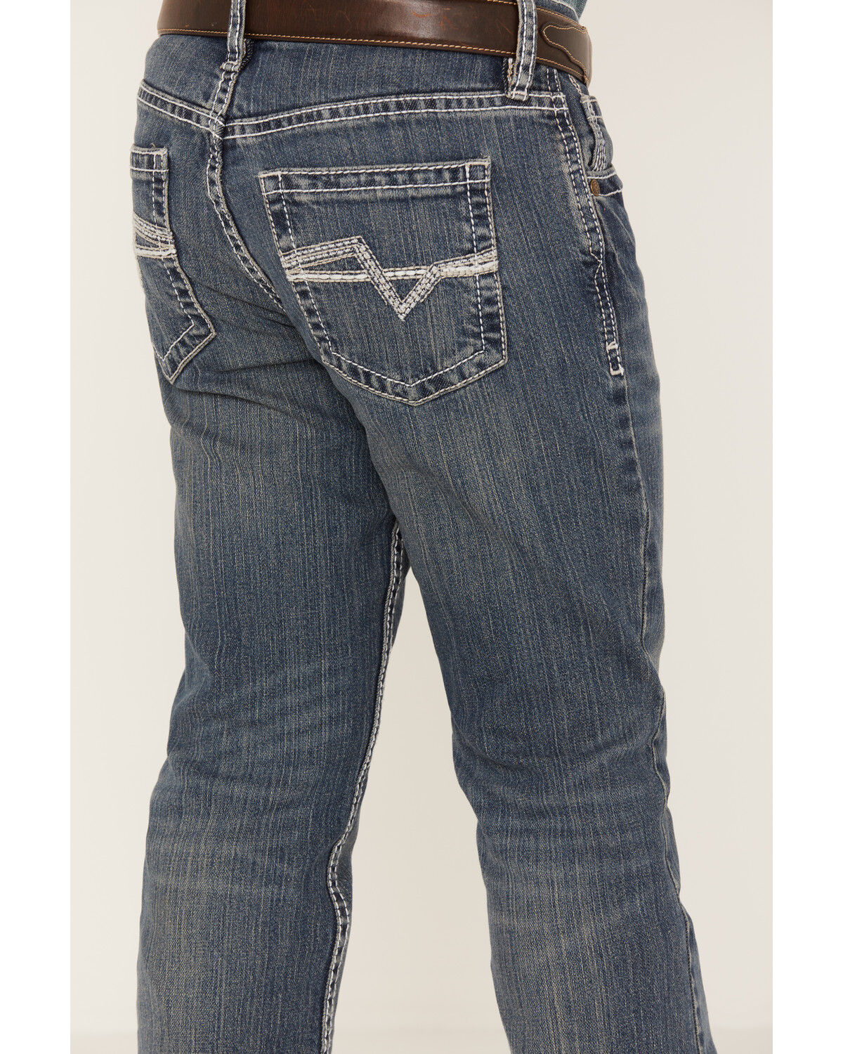 Image #4 - Cody James Boys' Stone Cold Wash Slim Boot Stretch Jeans, Dark Medium Wash, hi-res