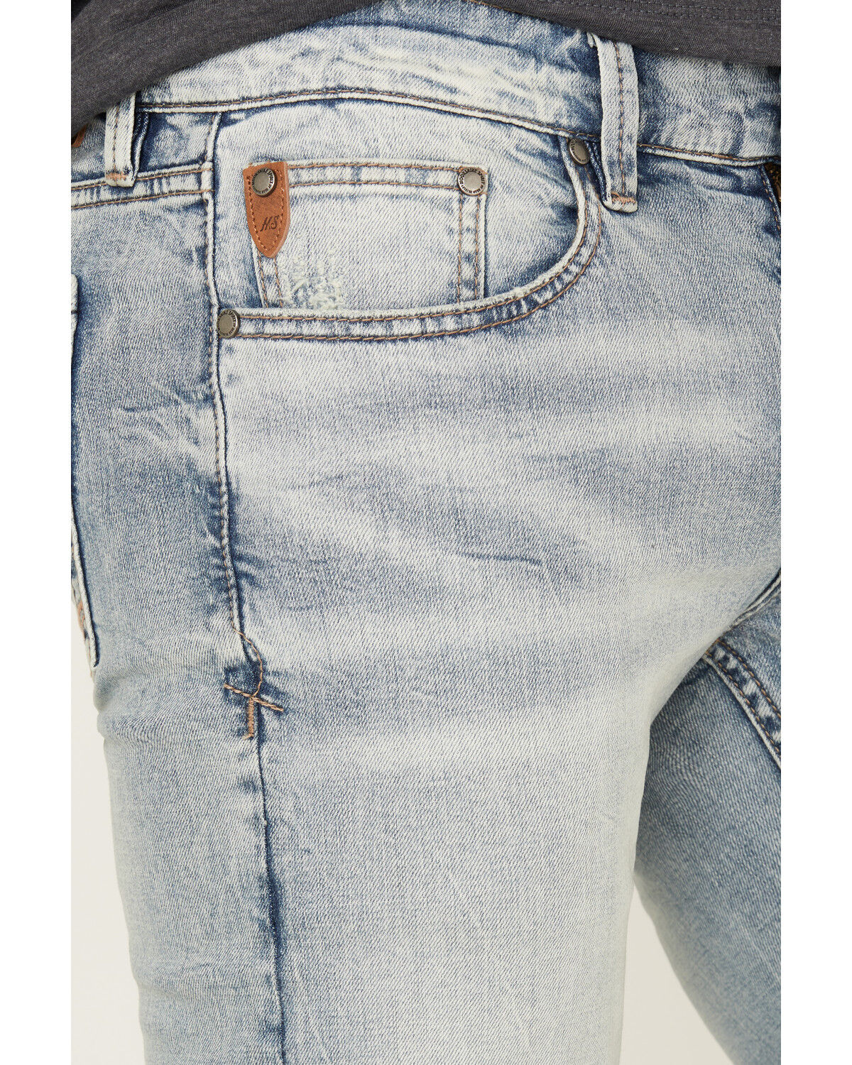 Image #2 - Moonshine Spirit Men's Sutton Light Wash Slim Stretch Denim Jeans, Light Wash, hi-res