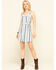 Image #6 - Others Follow Women's Stripe Button Front Clark Dress, Blue, hi-res