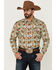Image #1 - Cody James Men's Rushmore Print Long Sleeve Snap Western Shirt, Turquoise, hi-res