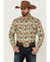 Image #1 - Cody James Men's Rushmore Print Long Sleeve Snap Western Shirt  , Turquoise, hi-res