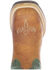 Image #5 - Lucchese Women's Ruth Western Boots - Broad Square Toe, Cognac, hi-res