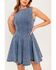 Image #1 - Flying Tomato Women's Caught in a Moment Denim Mini Dress, Light Wash, hi-res