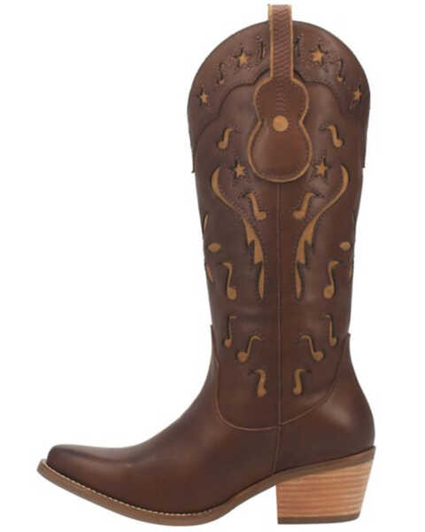 Image #3 - Dingo Women's Brown Burnished Western Boots - Snip Toe, Brown, hi-res