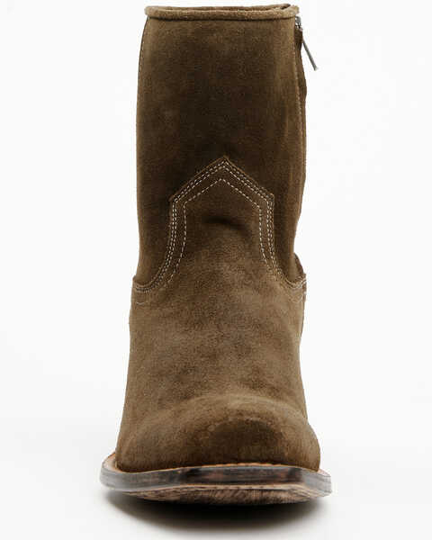 Image #4 - Moonshine Spirit Men's Pancho 8" Roughout Western Boots - Square Toe, Dark Brown, hi-res