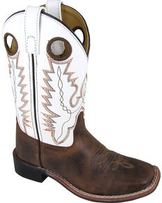 Smoky Mountain Youth Boys' Jesse Western Boots - Square Toe , Brown, hi-res