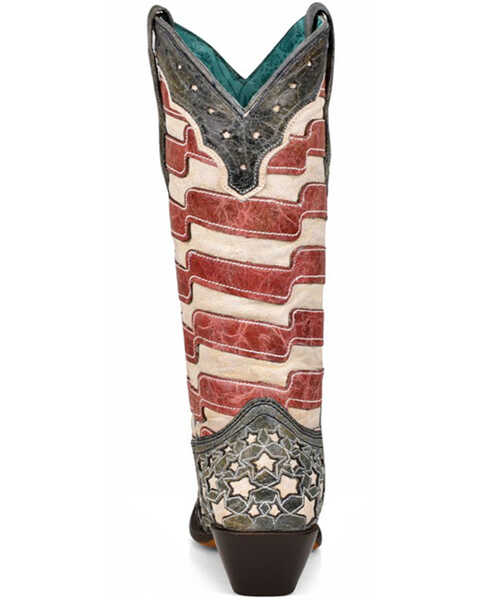 Image #4 - Corral Women's Blue Jeans Stars & Stripes Western Boots - Snip Toe, , hi-res