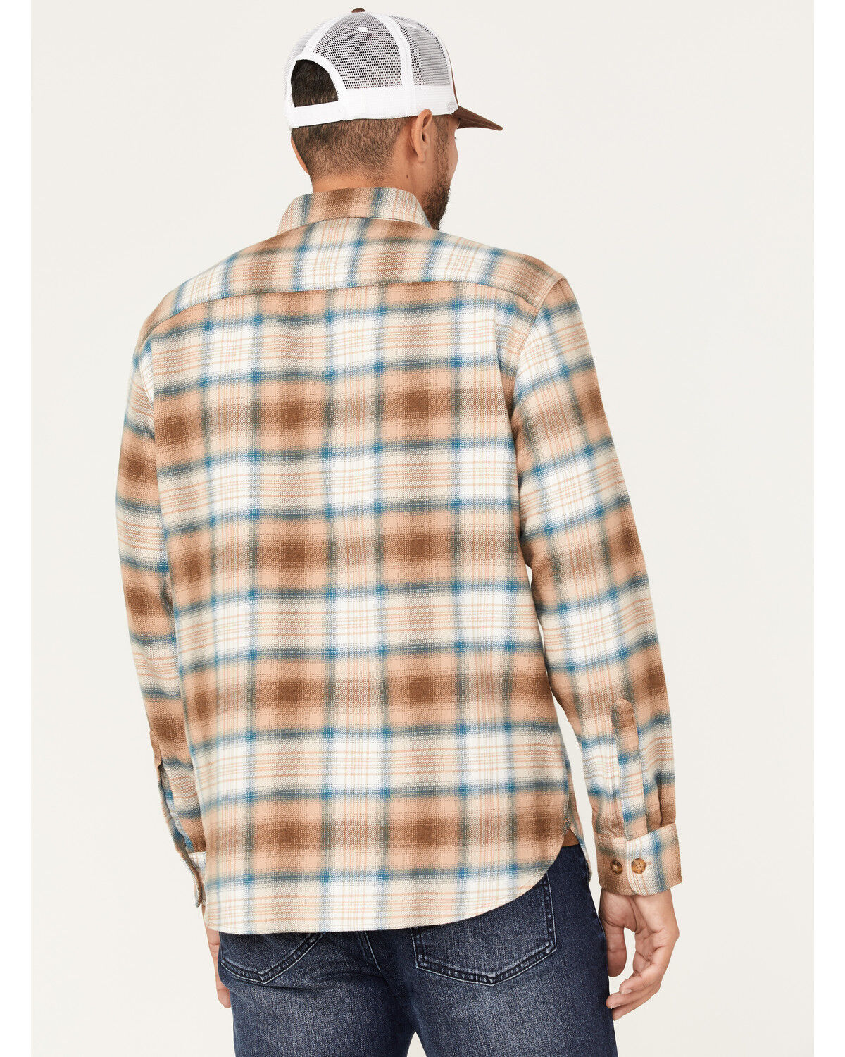 Image #4 - Pendleton Men's Burnside Large Plaid Print Button-Down Western Flannel Shirt, , hi-res